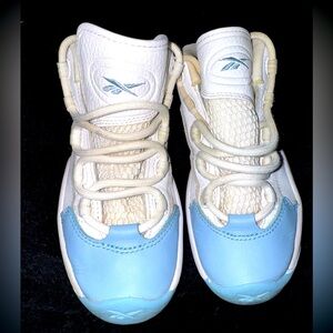 Reebok Question Mid Denver Nuggets Retro Blue White Youth Size US 13